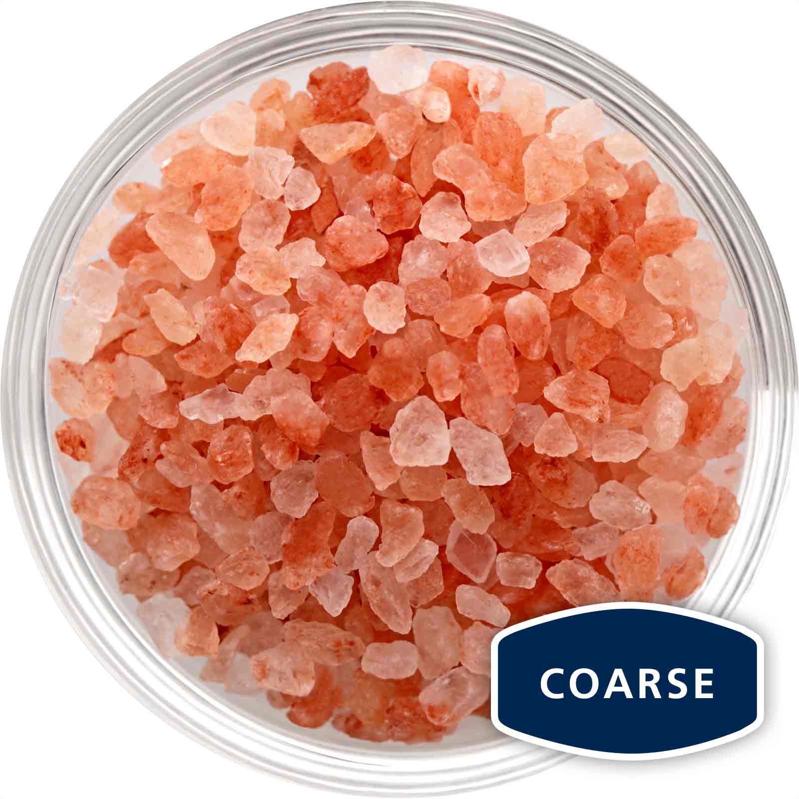 Bowl of coarse grain size Himalayan pink salt
