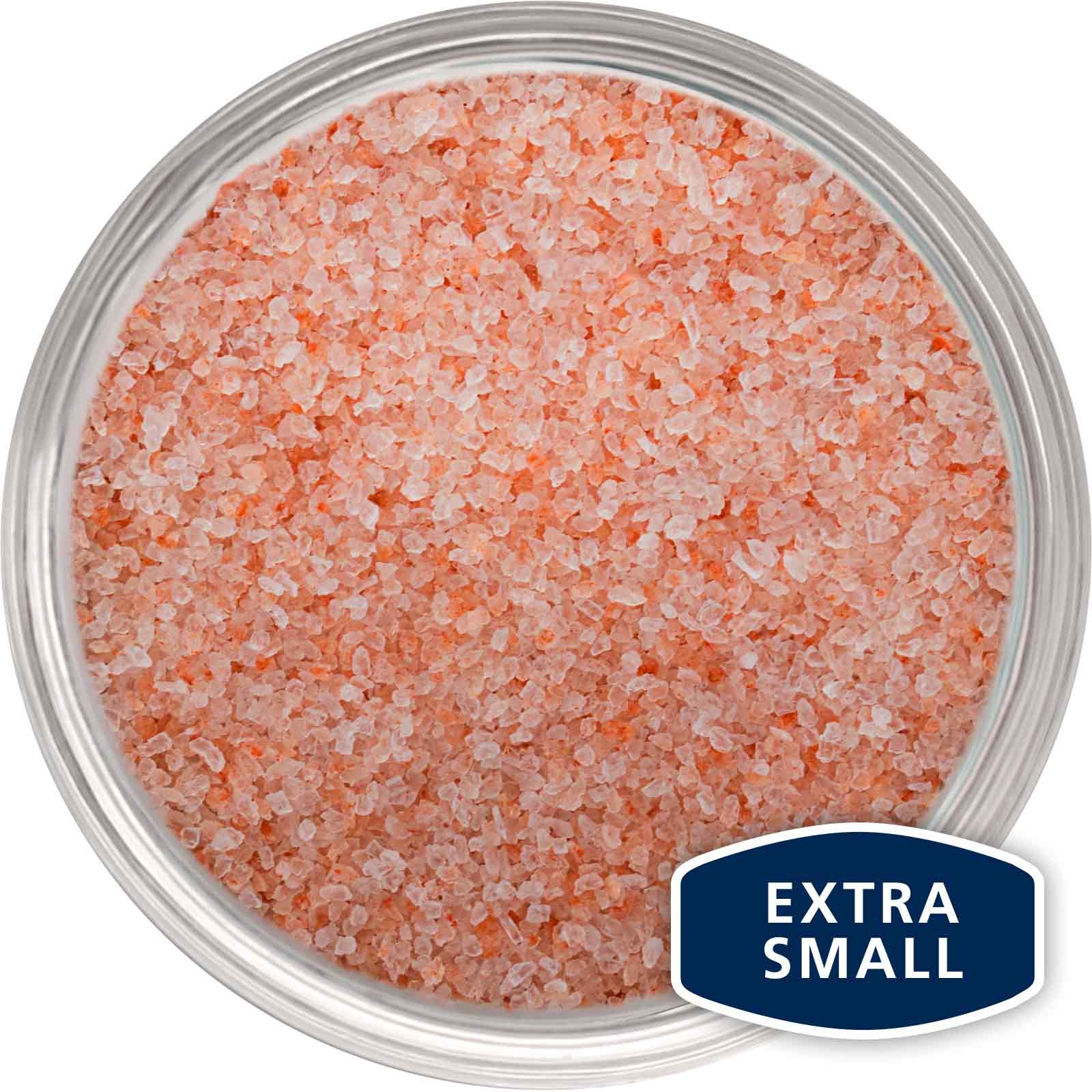 Bowl of extra small grain Himalayan pink salt