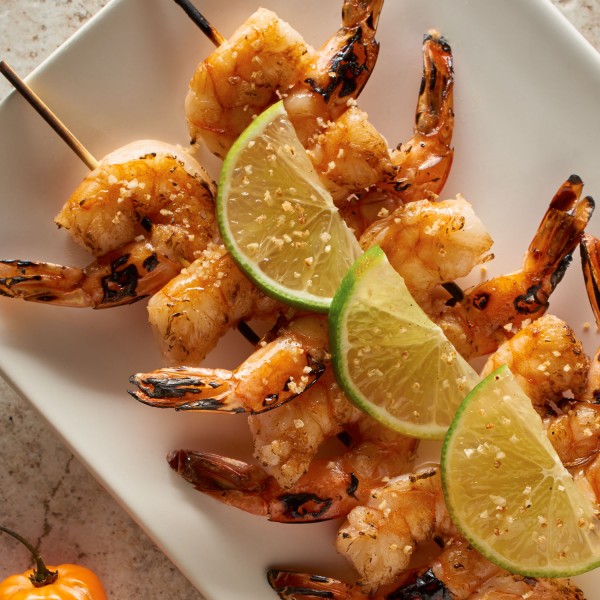 Lime Prawns with Garlic and Cilantro