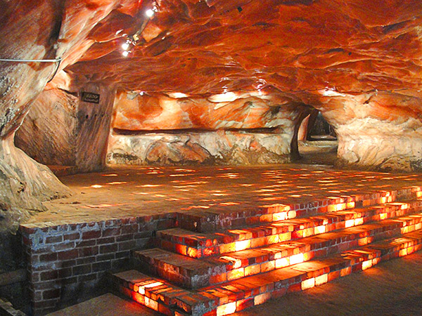 One of the many rooms inside the mine where SaltWorks Ancient Ocean Himalayan Pink Salt is sourced.