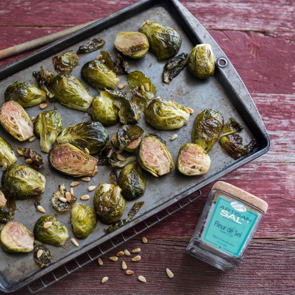 Roasted Brussels Sprouts with Pine Nuts