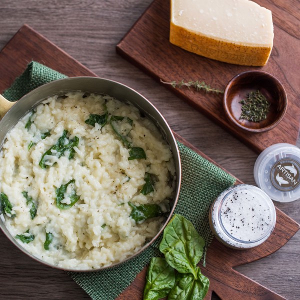 Spinach Herb Parmesan Risotto